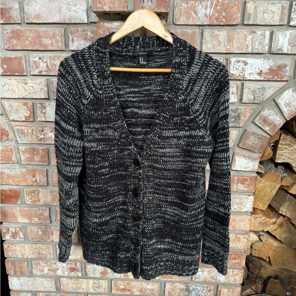 Forever 21 Ladies Cardigan - Button Front ‘Grandpa’ Style Sz Med